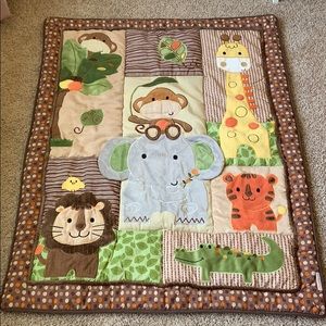Baby quilt.   Animal pattern. Like new condition.